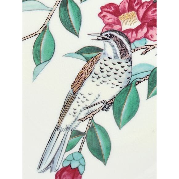 Satsuma Camelia & Thrush Gardens Of The Orient 7 1/2" Asian Plate Decor Japan - Picture 2 of 14